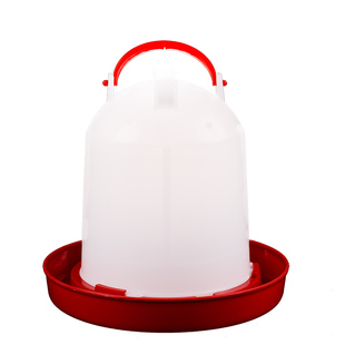 大号新款红色槽料桶 鸡用食槽小鸡喂水器喂食器鸡鸭鹅自动下料筒