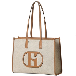 Hazzys哈吉斯通勤休闲女士大号托特包秋季时尚气质单肩斜挎包