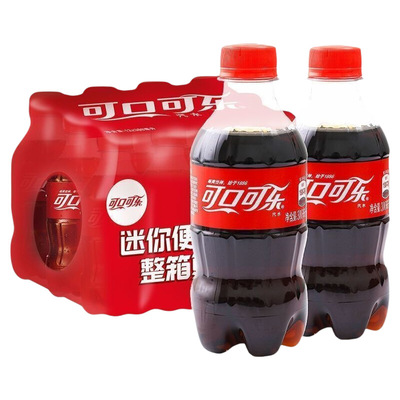 整件可口可乐快乐水300ml*12瓶迷你小瓶装可乐汽水碳酸饮料解暑