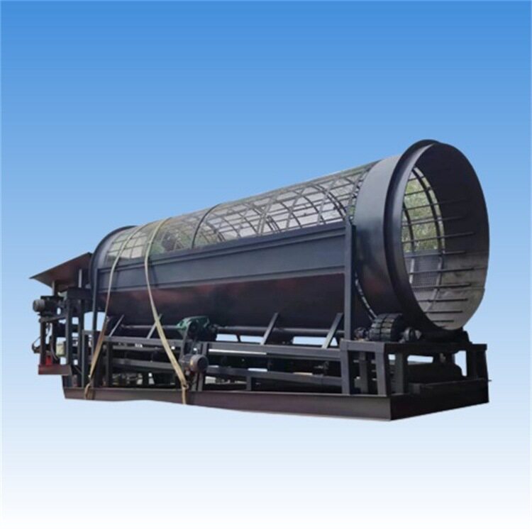煤泥砂石转筒分级脱水振动筛 移动建筑石料滚筒筛分机 矿用猪笼筛