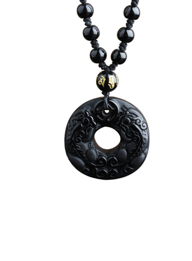 禾悦饰品黑曜石圆珠链男女