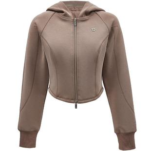 ONLY奥莱2025秋冬新款休闲百搭显瘦长袖短款开衫连帽卫衣女