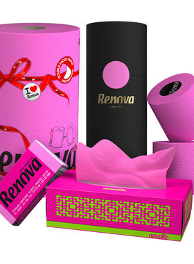 Renova葡萄牙纸巾粉色系