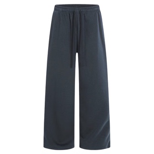 F383 美式复古宽松直筒运动休闲抽绳卫裤男女高级感简约百搭长裤