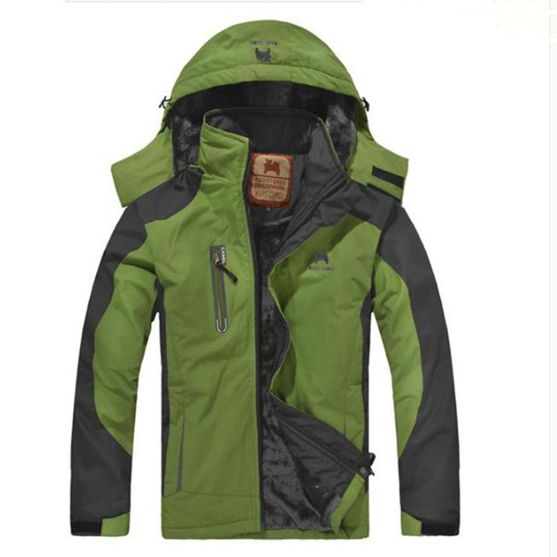 冲锋衣男女冬季加绒加厚防水风衣户外运动保暖大码滑雪登山服棉衣