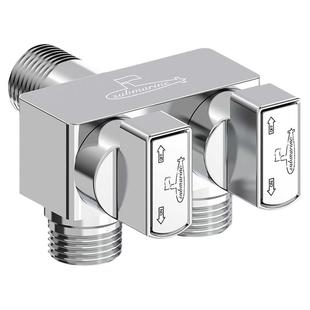 潜水艇一进二出洗衣机水龙头一分二接头双头双出水多功能三通球阀