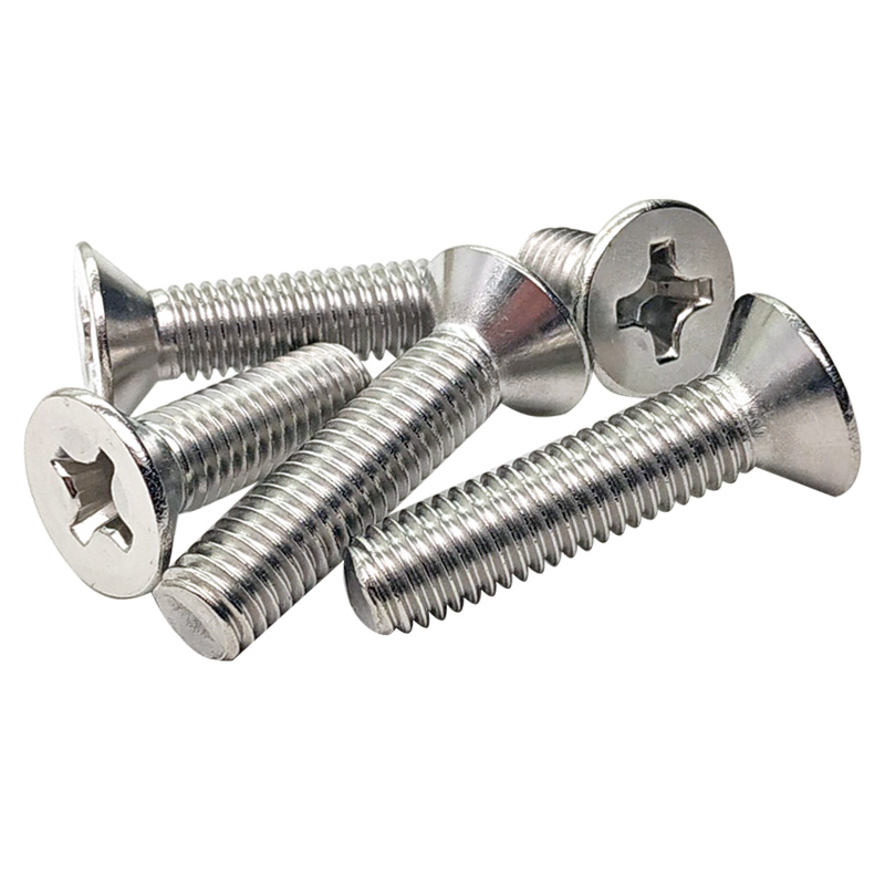 304不锈钢十字沉头螺丝 平头螺钉M2M3M4M5-M12*8-10-12-16-100mm