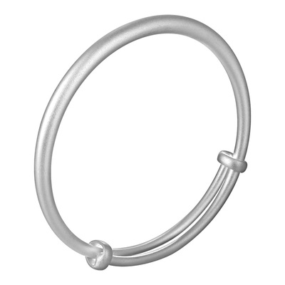 老银匠古法女士足银推拉手镯