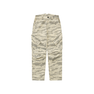 PROCITY斜纹白迷彩战术工装裤多口袋立体剪裁美式大口袋男女长裤