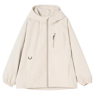 【绒绒软壳外套】棉叔叔男童微拒水加绒连帽外套轻户外保暖上衣冬