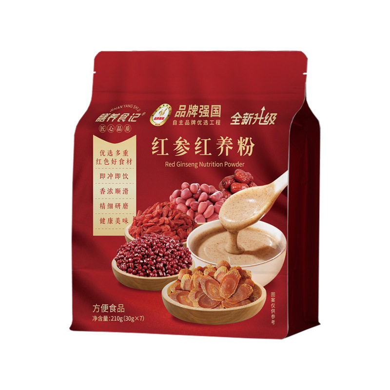 膳养食记红参红养豆浆粉高蛋白质高膳食纤维春季营养早餐210g/袋