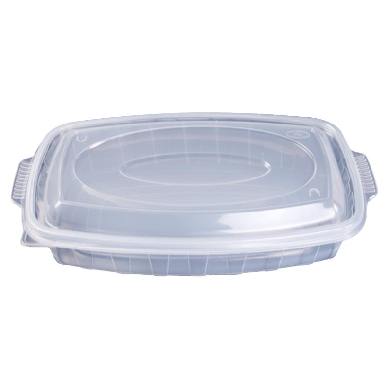 一次性烤鱼打包盒外卖商用透明盒子大号小龙虾水煮鱼长方形饭盒盘