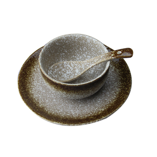 陶瓷仿古餐具日韩泰式农家乐特色摆台家用套装超高温商用饭碗盘子