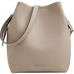 CHARLES&KEITH25秋季新款CK2-10151504荔枝纹单肩斜挎子母水桶包