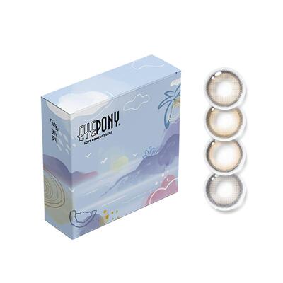 EYEPONY美瞳半年抛1片装小露珠水雾丁香大直径狗狗眼彩色隐形眼镜