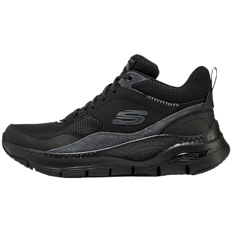 SKECHERS斯凯奇女子女士绑带中帮运动休闲鞋ATHLEISURE149775-BBK