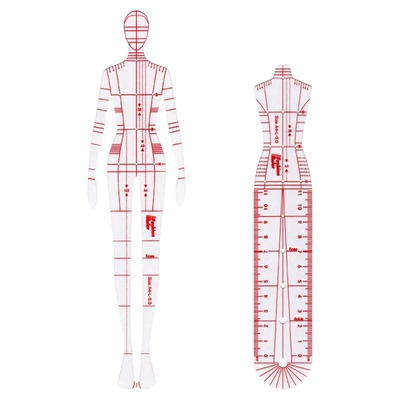 心野母型服装设计款式图模板尺