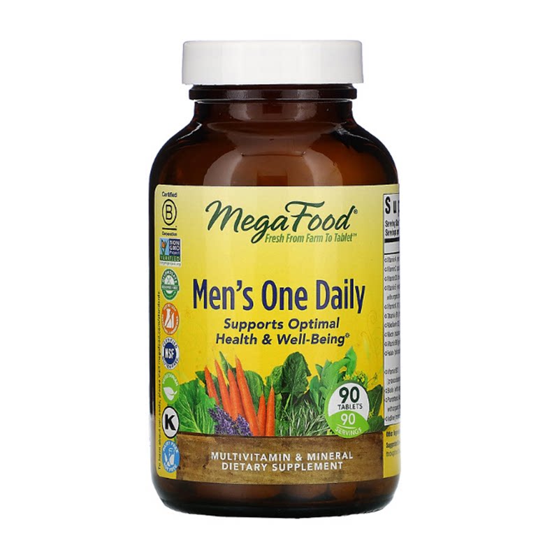 MegaFood男士Men's每日One男性Daily复合综合维生素每60/90