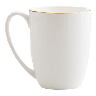 骨瓷金边马克杯水杯家用早餐杯牛奶杯陶瓷办公室水杯定制logo瓷杯