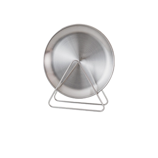 不锈钢骨碟食品级吐骨头碟子收纳架套装家用餐桌垃圾残渣金色圆盘