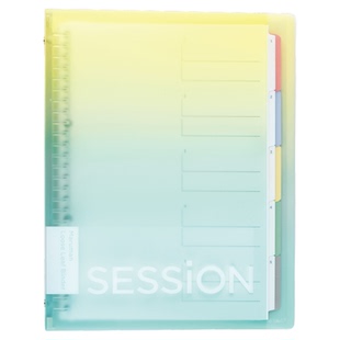 日本maruman满乐文活页本Session大容量 B5 A4  笔记本 错题本 学生可换内页 双重索引 满乐文活页本黄色