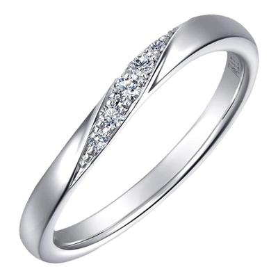 周生生铂金钻石星之轨迹戒指