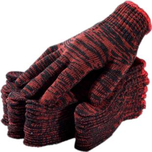 手套劳保工作耐磨加厚防滑纯棉棉线白尼龙模具男工地干活棉纱手套