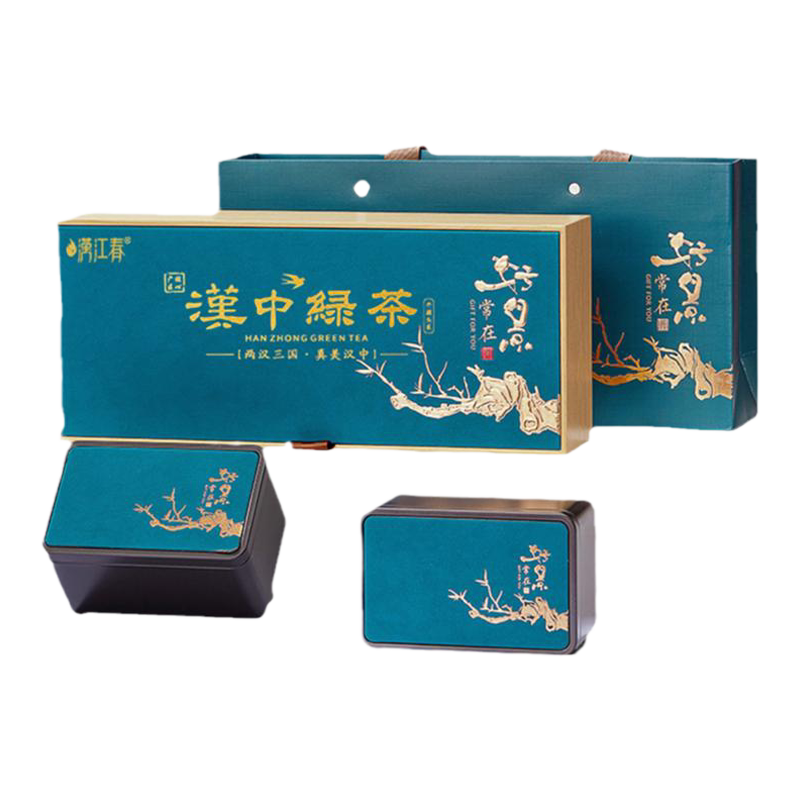 汉江春26年新茶炒青特级陕西特产茶叶春茶西乡炒青雨前礼盒装250g