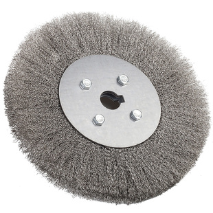 平型不锈钢钢丝轮平形钢丝刷木工打磨去毛刺拉丝除锈砂轮机抛光轮