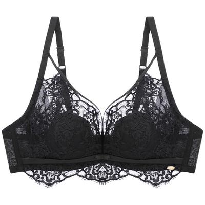 透气大胸显小美背聚拢薄款内衣女