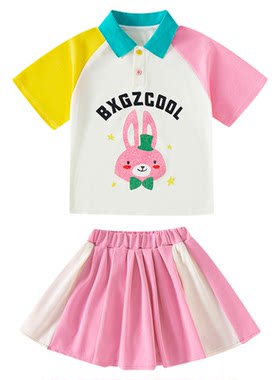 儿童兔子啦啦队演出服