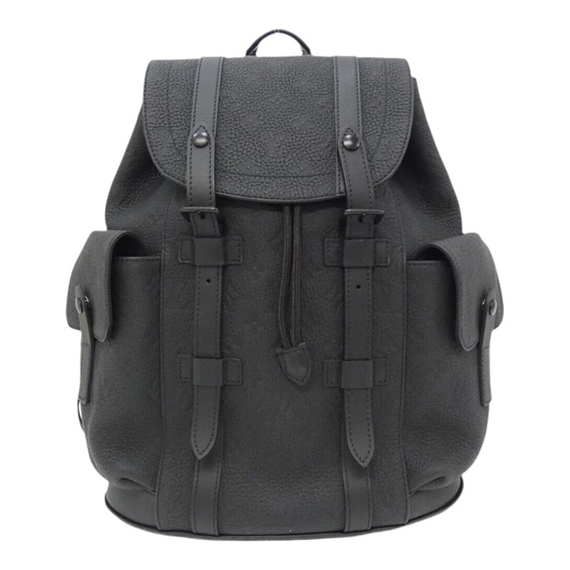 中古LV路易威登双肩包A级95新Taurillon ChristopherPM老花双肩包
