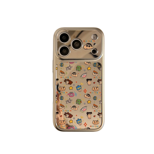 日韩可爱卡通家族适用iphone17promax手机壳苹果16新款15高级感14pro女款超火15pro大视窗镜面防摔保护套