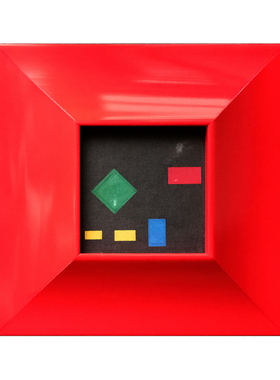 原创包豪斯红色抽象几何设计挂画