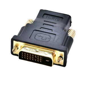 联达科 DVI公转HDMI母转接头视频转换器台式电脑主机显示器连接