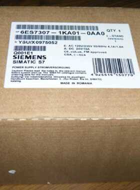 议价西门子电源开关PS307 6ES7307-1BA01-0AA0 DC24V 2A 5 10 EA