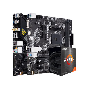 AMD锐龙R5 5500/5600GT盒装华硕微星技嘉A520M/B550M 主板CPU套装