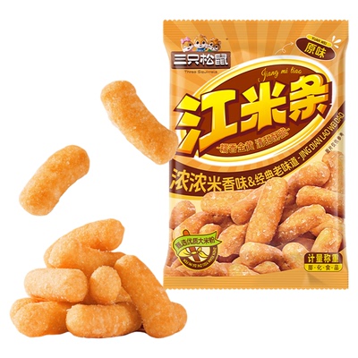 三只松鼠江米条50g*10膨化零食