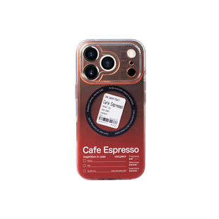 壳空间原创设计金光咖啡镭射磁吸手机壳适用苹果17/16手机壳iPhone15promax新款14promax小众高级感13防摔