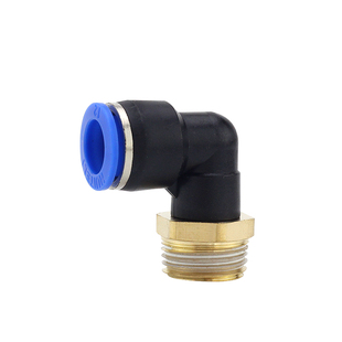 气动气管PL8-02快速快插接头气缸配件4/6/10-03/04外螺纹弯头气嘴