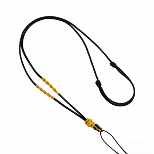 黄金项链绳盘龙结玉吊坠挂绳专翡翠玉坠平安扣用挂件绳子手工编绳