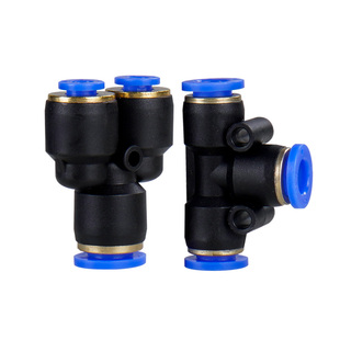 SNS神驰气动快速气管快插三通接头SPE-4 SPEN8-6 SPN10-8 SPY-6