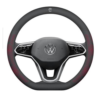 大众高尔夫超薄纳帕真皮方向盘套