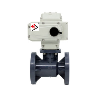 宝蒂UPVC电动法兰球阀PVC高平台法兰球阀塑料耐酸碱自动Q941F-16U