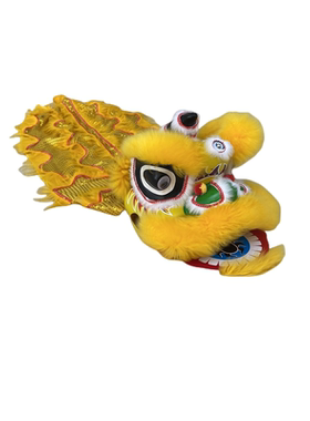 佛山羊毛狮8寸眨眼狮舞狮头儿童醒狮塑料南狮幼儿园表演套装玩具