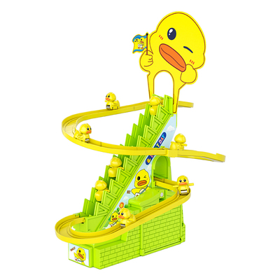 童巧兜兜小鸭子自动爬楼电动轨道