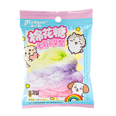 棵力果彩色拉丝棉花糖独立小包装