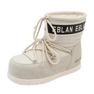 EBLAN/伊伴厚底雪地靴女2025冬季新款加绒滑雪棉鞋保暖MOON月亮靴