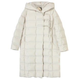 布景羽绒服女中长款冬季新品国风新中式盘扣连帽白鸭绒外套厚1367
