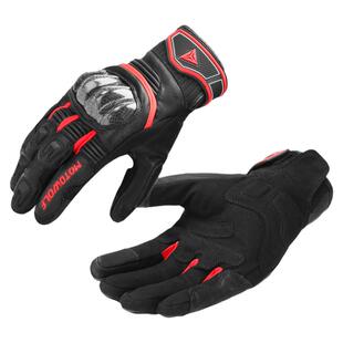 摩托车手套可触屏真皮全指手套机车骑行防滑防风防摔碳纤维防护